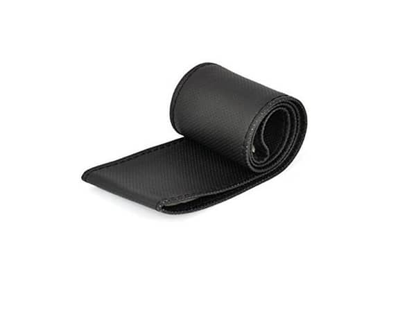 Black Leather Steering Cover Unstitched