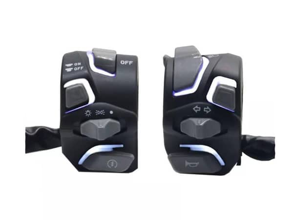 Motorcycle Handle Grip Buttons With Light White