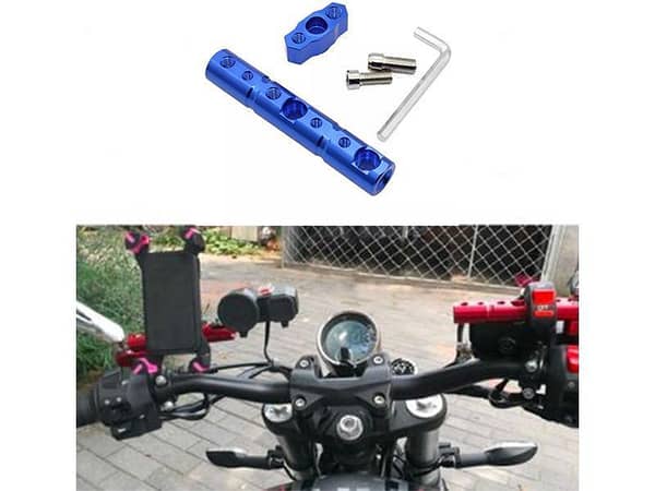 Motorcycle Multi Function Extension Rod Bracket Blue