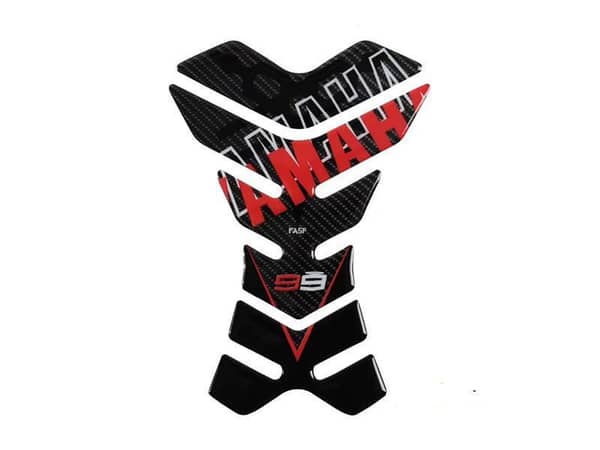 Yamaha 3D Tank Pad Black Red Carbon
