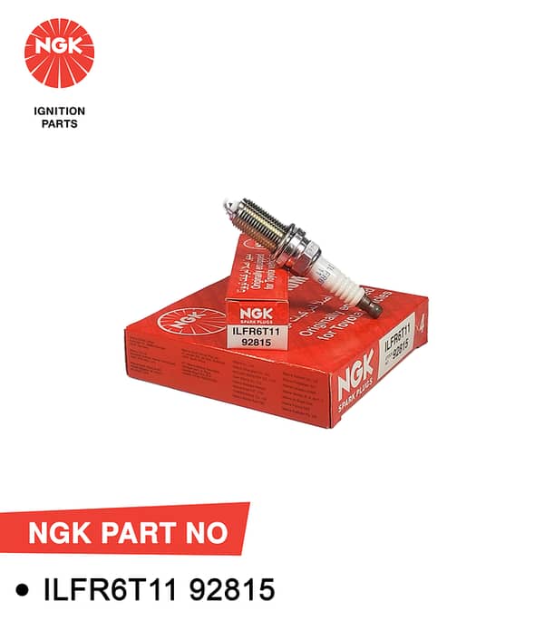 NGK Spark Plug Laser Iridium Toyota Prado Petrol 2700CC / 4000CC (2003-2019), Land Cruiser Petrol 4600 CC (2012-2022), Vitz 1000CC (2005-2016), Belt 1000CC, Fielder, Passo, Hiace Petrol 2700CC (2005-2013),FAW V2 (ILFR6T11)  : 92815 (Japan)