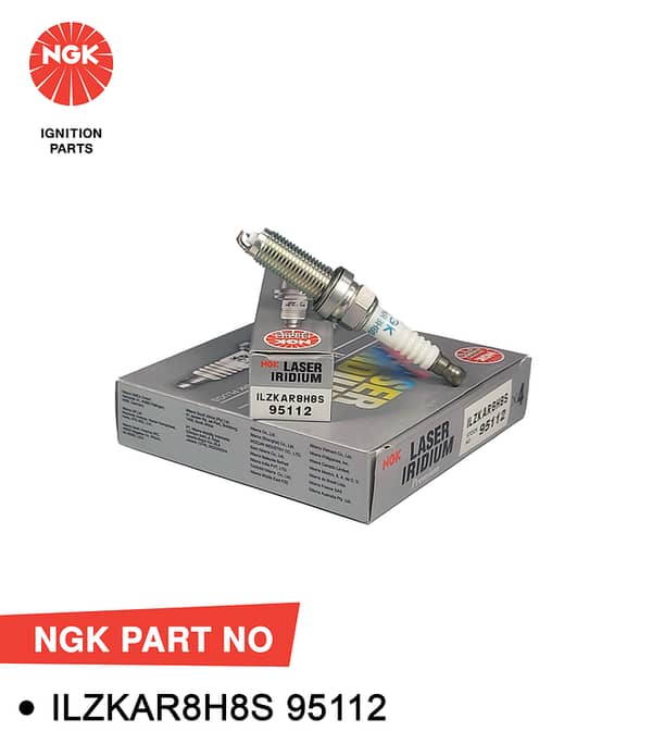 NGK Spark Plug Laser Iridium For Honda CIVIC X 1.5 TURBO 2016-2022 ILZKAR8H8S : 95112 (Japan)