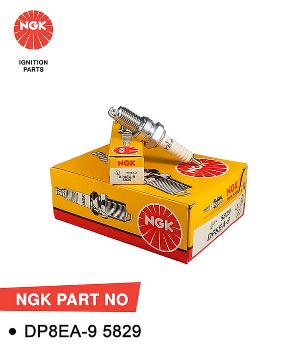 NGK Spark Plug for Honda CG-125 Euro, 125 Dream, Deluxe & CB-125F DP8EA-9 - 5829 (Japan) (single Pc)