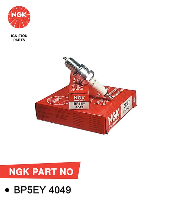 NGK Spark Plug  for Suzuki Mehran, Bolan, Ravi, Cultus Old, Margalla, Khyber, Alto 1000cc, Small Generators BP5EY : 4049 (Japan)
