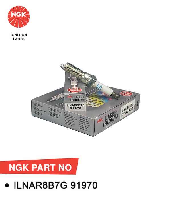 NGK Laser Iridium Spark Plug ILNAR8B7G for MG HS: 91970 (Made in Japan)