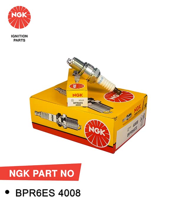 NGK Spark Plug for Suzuki Mehran Euro, Bolan Euro, Ravi Euro, Daihatsu Cuore BPR6ES : 4008 (Japan)