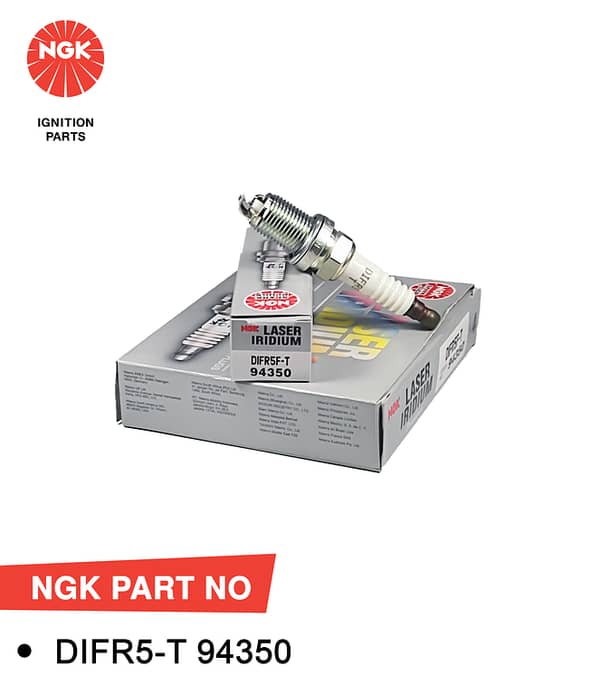 NGK Spark Plug LASER IRIDIUM  For Toyota Aqua 1500cc Hybrid Japan Assembled DIFR5F-T/01 : 94350 (Japan)