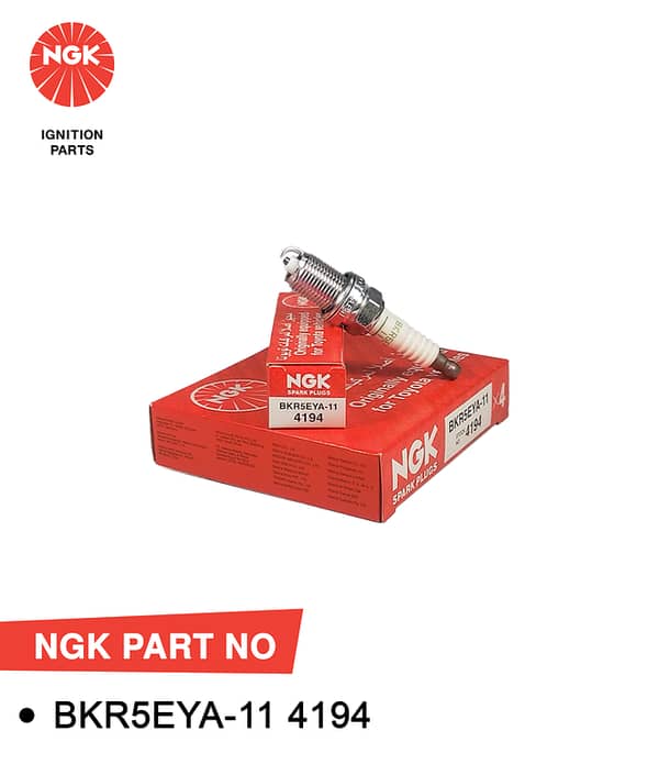 NGK Spark Plug Toyota Corolla Xli, Gli, Suzuki Baleno, Liana, APV, Cultus EFI, Honda City, Civic BKR5EYA-11 : 4194 (Japan)