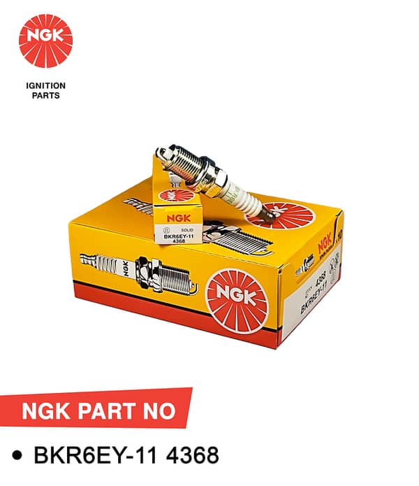 NGK BKR6EY-(11) Spark Plug for Toyota Corolla, Suzuki Baleno, Liana, APV, Cultus EFI, Honda City, and Civic (2003-2024, 2001-2008)