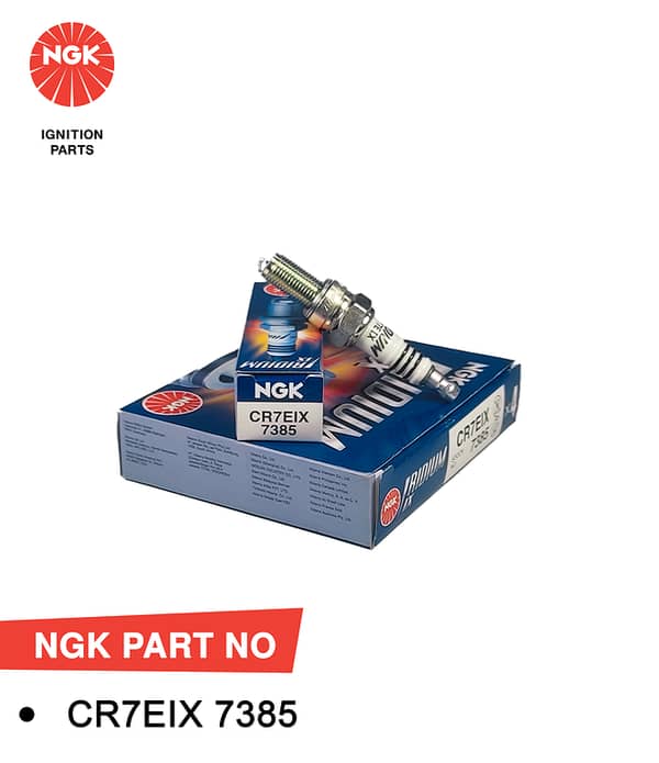 NGK Spark Plug Iridium IX for Honda CD70, Yamaha YBR 125, YBZ 125G, YB125Z/DX, Suzuki GD 110 & All 70cc Bikes, Suzuki GS150/GS150SE/ Honda CB150F (CR7EIX) : 7385 (Japan)