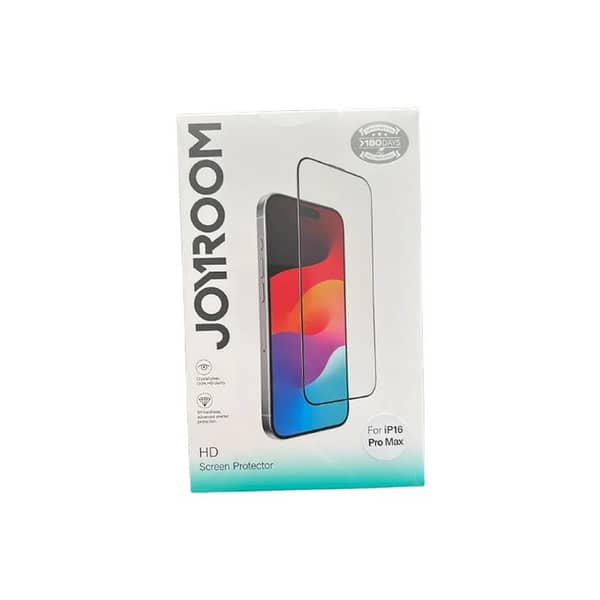 joyroom mlg0279  iphone 16 pro max unbreakable tempered glass screen protector scratch resistant full coverage with easy installation kit