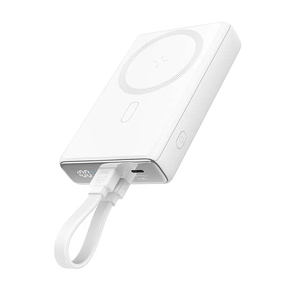 joyroom pbm01 20w 10000mah magnetic wireless power bank with built in cable and kickstand