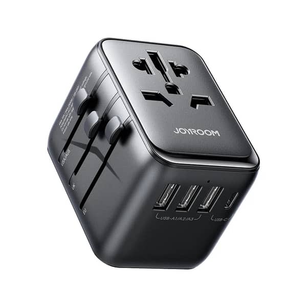 joyroom tcw01 17w universal travel dual usb charger adapter with quick charging ports fast pd type multi mobile wall plug for speedy charging