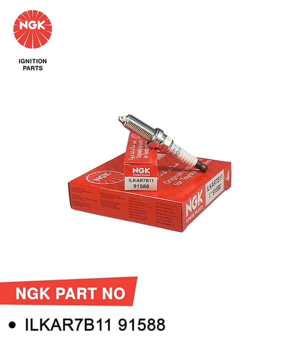 NGK Spark Plug Laser Iridium  Toyota Yaris (Pakistan Model), Altis, Grande, Vitz (2017-on) ILKAR7B11 : 91588 (Japan)