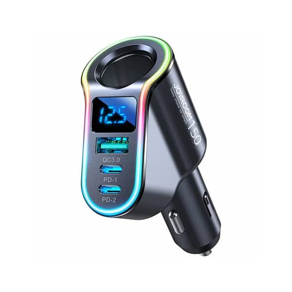 joyroom cl21 150w 4 in 1 high quality car charger bluetooth usb qc charger dual port compatible and supportive