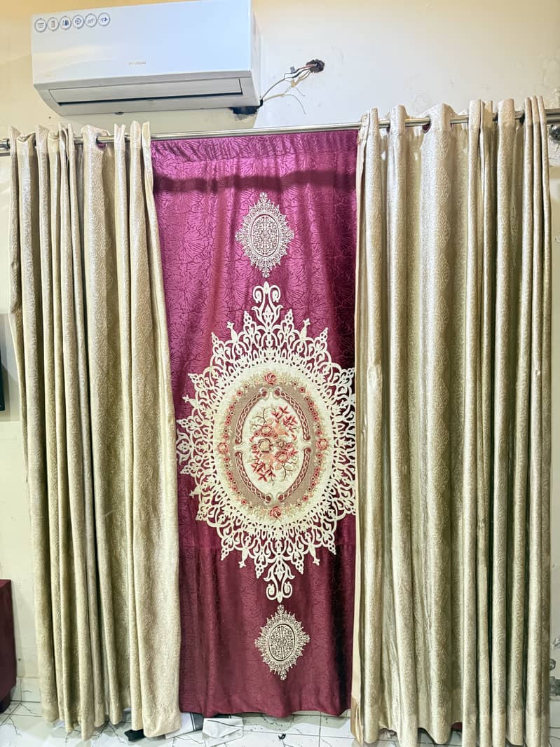 Bed set with dressing table and side tables with curtains 03218482047 4