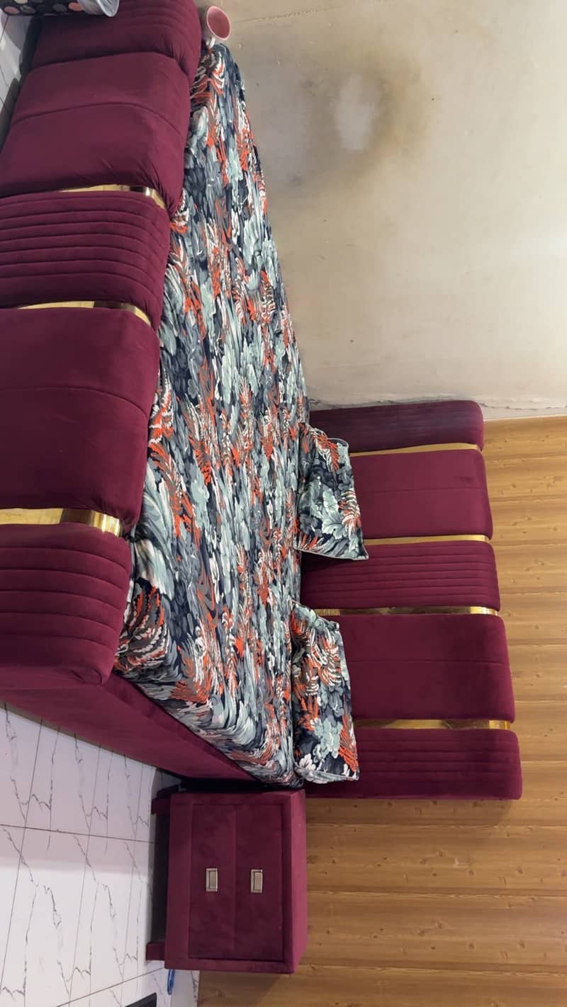 Bed set with dressing table and side tables with curtains 03218482047 7
