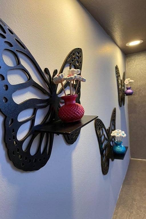 EVENTO Decorative Butterfly Wall Shelf | Decoration Piece Candlestick | Wooden Wall Decoration Items for Home Decor and Living Room | Shelfs for Walls Home Decoration Items | Decore Wooden Wall Shelves for Bedrooms and for Gift Items | Wall Decor Ideas