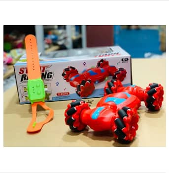 Sensor watch car Remote Control Car - Dual Function - Stunt Racing Car With Lighting and Music and 360 Rotate Stunt Tires - Induction Twist Car Remote Control Boys Car RC Off - Road Climbing Four - Wheel Drives