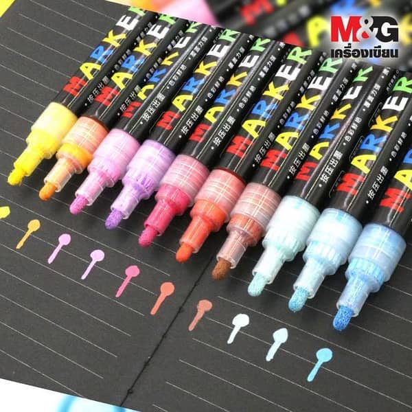 12 or 24 Pack Acrylic Paint Markers for Art on Rocks, Wood, Metal, and Glass