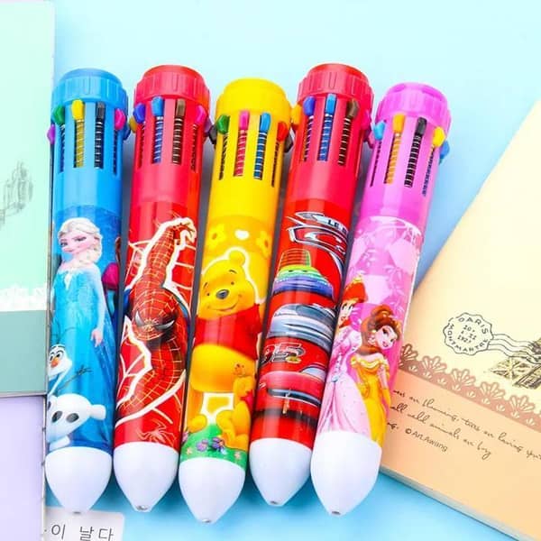 10-in-1 High-Quality Ballpoint Pen with 10 Distinct Colors