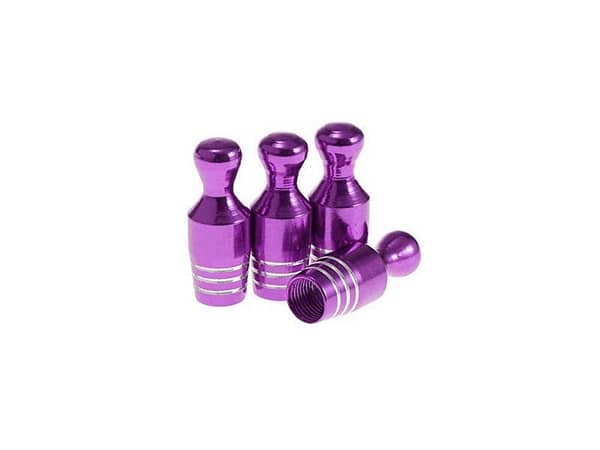Bowling Shape Tire Nozzle Cap Purple