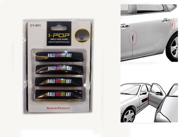 4-Piece Ipop Ralliart Rubber Door Guard Set