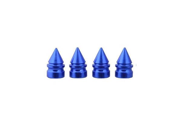 Cone Shape Tire Nozzle Cap Blue