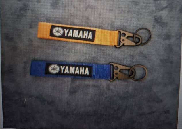 Motorcycle and Car Keychain, Durable Strap Key Ring, Universal Auto Car Logo Keyholder Keyrings for Yamaha Orange