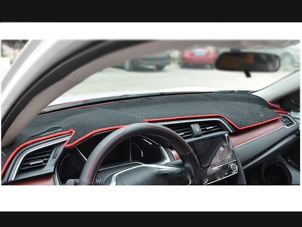 Dashboard Mat for 2016-2020 Honda Civic X in Black and Red