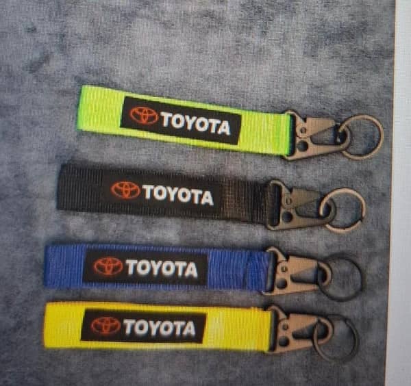 Motorcycle and Car Keychain, Durable Strap Key Ring, Universal Auto Car Logo Keyholder Keyrings for all Car - Toyota blue