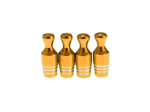 Bowling Shape Tire Nozzle Cap Golden