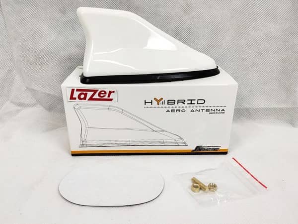 Lazer Hybrid Car Roof Fin Antenna White