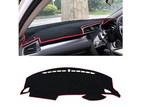Dashboard Mat for 2016-2020 Honda Civic with Red Borders