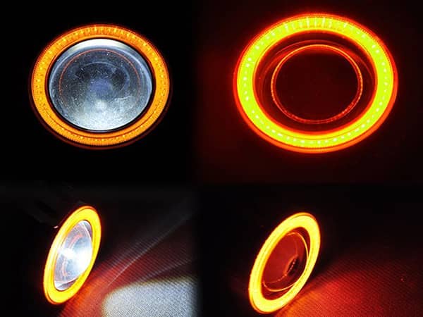 LED Fog Light Angel Eye - Yellow Ring