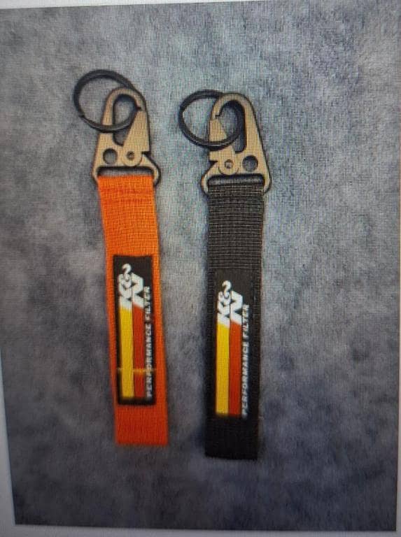 Motorcycle and Car Keychain, Durable Strap Key Ring, Universal Auto Car Logo Keyholder Keyrings for K&N Black