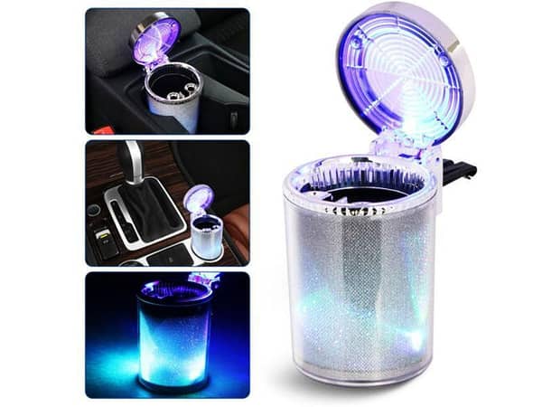 Universal Portable Colorful Car Ashtray With Light