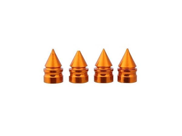Cone Shape Tire Nozzle Cap Golden