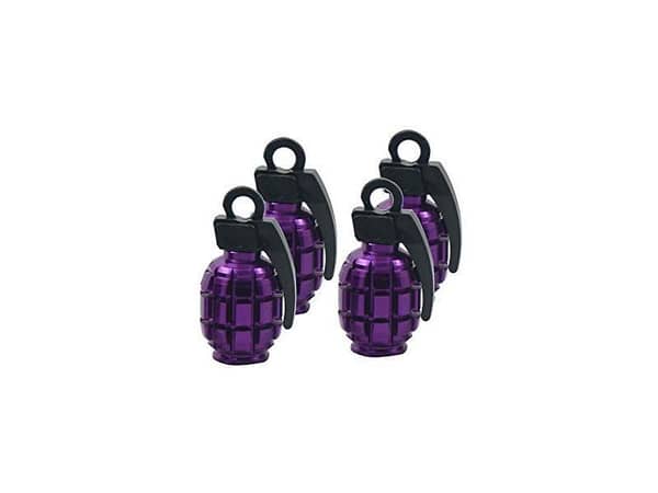Grenade Tire Nozzle Cap Purple