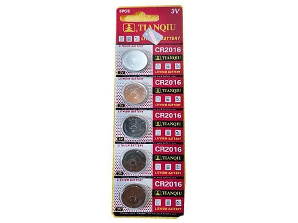 Car Remote Multi Use Cells Lithium Battery 3v 5pcs Pack CR2016