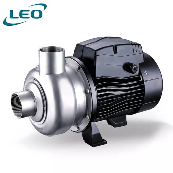 LEO ABK-100D , 750 WATT / 1.0 HP , STAINLESS STEEL SEMI OPEN IMPELLER CENTRIFUGAL PUMP, 180V~220V SINGLE PHASE, SIZE:- 1 1/2 " X 1 1/2", ITALY PATTENT DESIGN EURPEON STANDARD