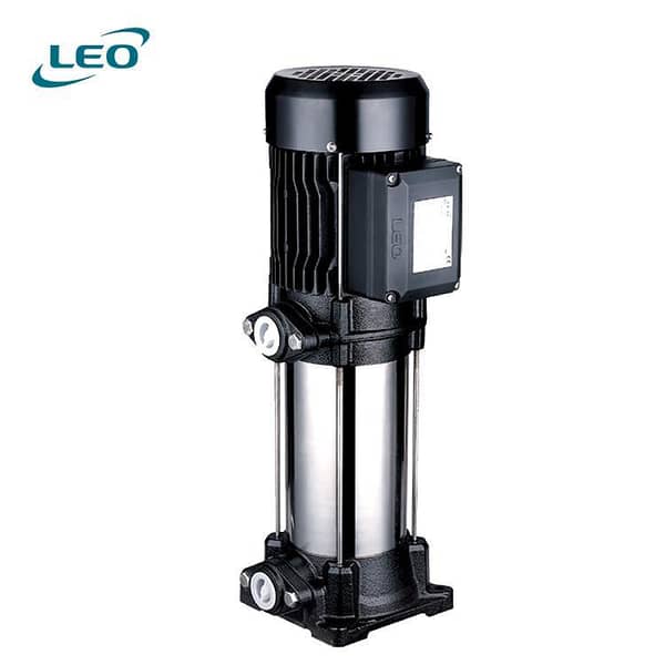 LEO EVS-4-8 , 3000 WATT / 4 HP ,  VERTICAL MULTISTAGE BOOSTER  / HIGH PRESSURE PUMP , SIZE 1" X 1" , THREE PHASE , EURPEON STANDARD