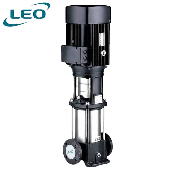 LEO LVR-4-16 , 3000 WATT / 4 HP (IE2) ,  VERTICAL MULTISTAGE BOOSTER  / HIGH PRESSURE PUMP , SIZE 1 1/4" X 1 1/4" , THREE PHASE , EURPEON STANDARD