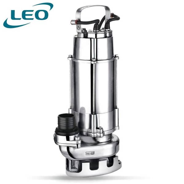 LEO XSP-18-12/0.75S , 750 WATT / 1 HP , CASTED STAINLESS STEEL SEWAGE SUBMERSIBLE PUMP WITH FLOAT SWITCH FOR AUTOMATIC OPERATION , EURPEON STANDARD