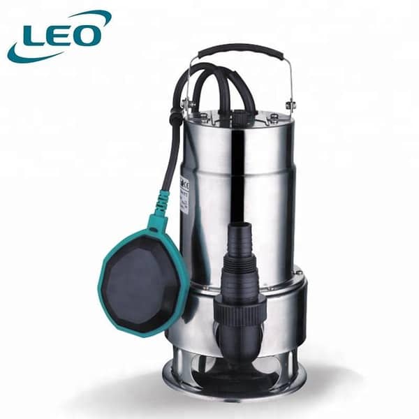 LEO XKS-1000SW , 1000 WATT / 1.3 HP  STAINLESS STEEL DIRTY WATER SUBMERSIBLE PUMP WITH FLOAT SWITCH FOR AUTOMATIC OPERATION, EURPEON STANDARD WATER PUMP