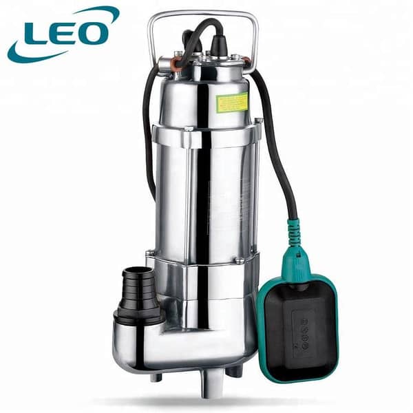 LEO XSP-9-7/0.25S , 250 WATT / 0.33 HP , SMALL & EFFICENT CASTED STAINLESS STEEL SEWAGE SUBMERSIBLE PUMP WITH FLOAT SWITCH FOR AUTOMATIC OPERATION , EURPEON STANDARD