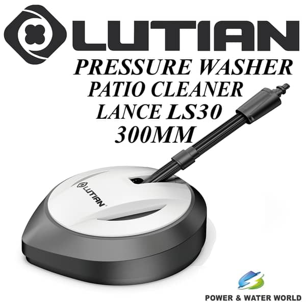 LUTIAN - LS30 Patio Brush - Solar Panels / Floor Surface Cleaner Attachment Kit - 12 inch Diameter Lance for Pressure Washers .