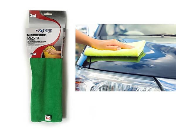 Max Shine Pro Luxury Microfiber Towel - 2in1 Functionality