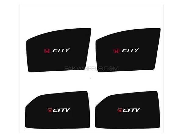 Honda City 2009-2021 Sunshades | 4-Piece Blinders Set with Logo