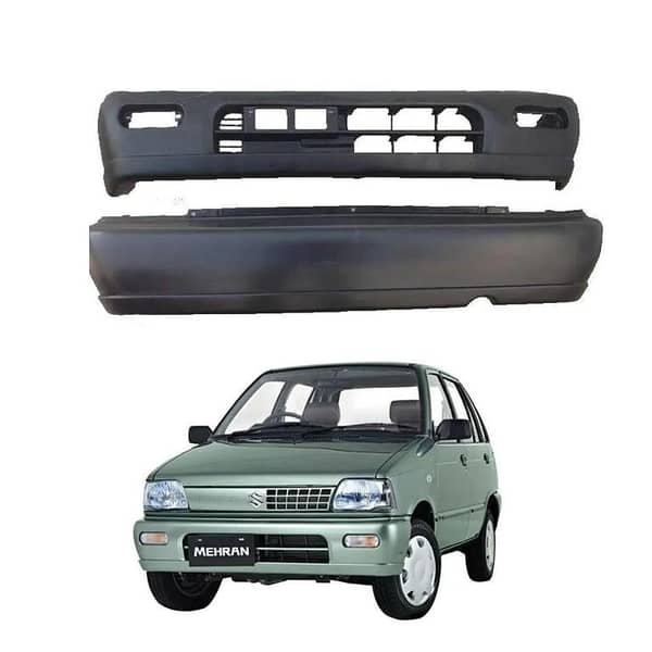 Suzuki Mehran Euro II Front and Rear Bumper 2 Pcs - Model 2012-2017 - Best Quality Bumpers Set | OEM
